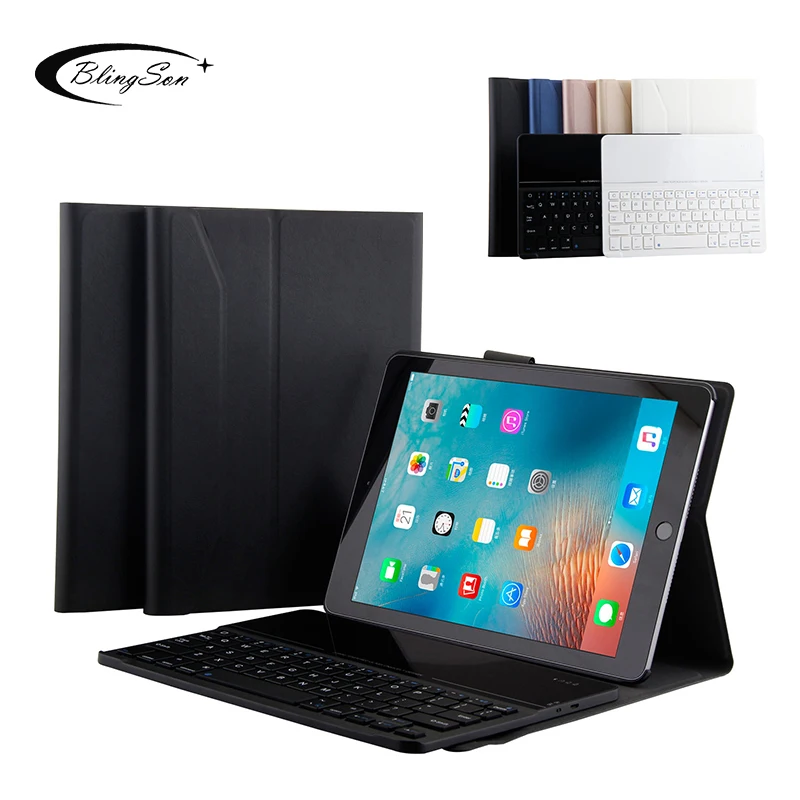 Стеклянная зеркальная клавиатура чехол для iPad 9 7 2018 2017/iPad Air 2 1 Smart PU кожаный