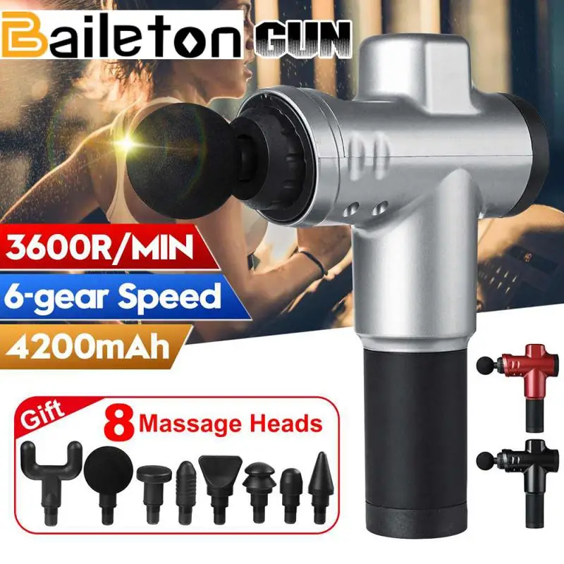 

8 Heads Massage Gun Deep Tissue Percussion Muscle Massager For Pain Relief LCD Touch Display Fascia Gun Electric Body Massager