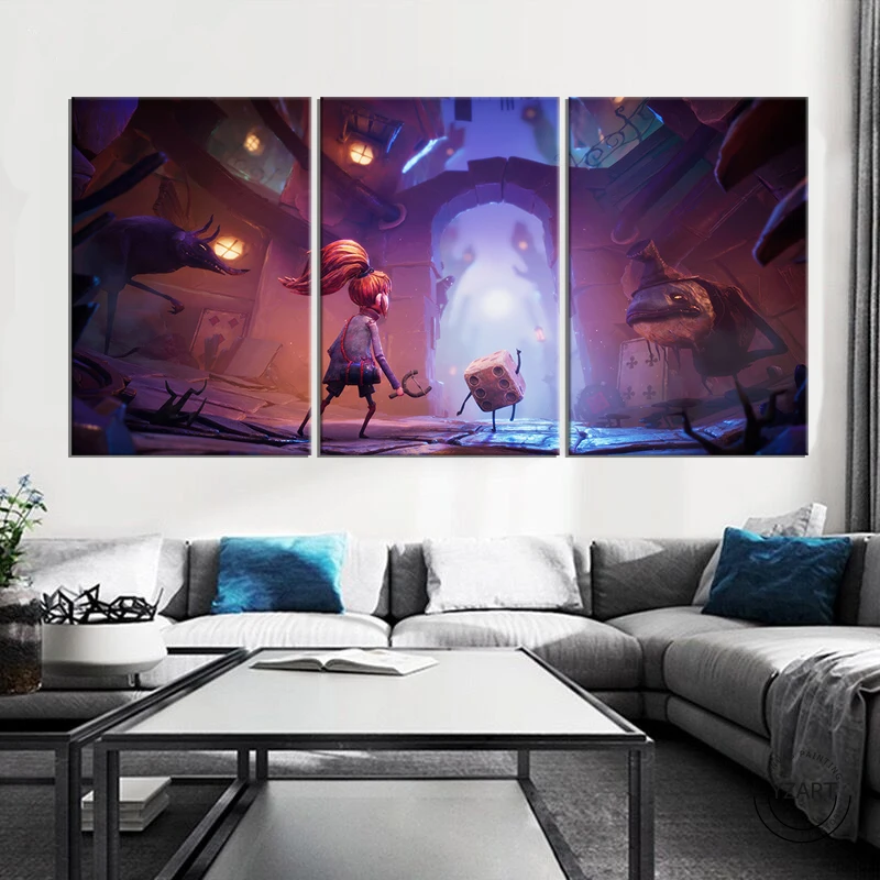 3 шт. потерян в случайном порядке игры постер холст Картины Wall Art для домашнего