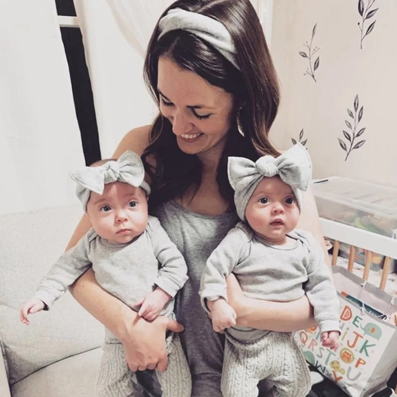 

2 шт./компл. с милым бантом родителей Детская повязка для волос; Мягкие, эластичные, для новорожденных, для детей, повязка на голову, повязка д...