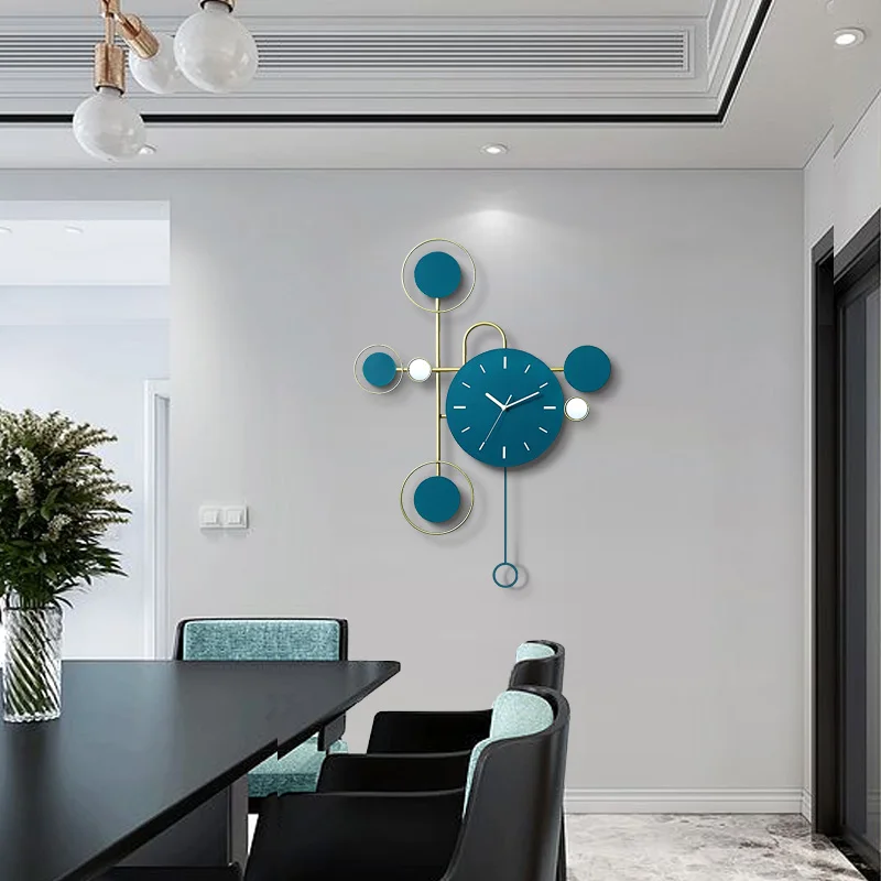 

Large Wall Clock Modern Design House Fashion Art Metal Glass 3D Watch Sticker For Living Room Decoration Silent Battery Operated