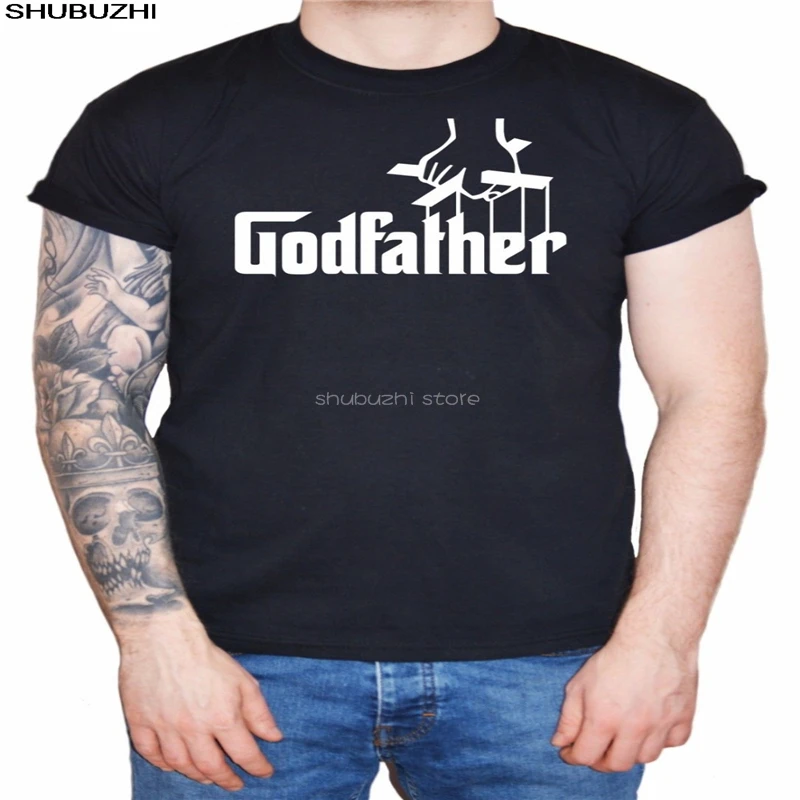 Хлопок короткий рукав с круглым вырезом крестный отец Для мужчин футболки