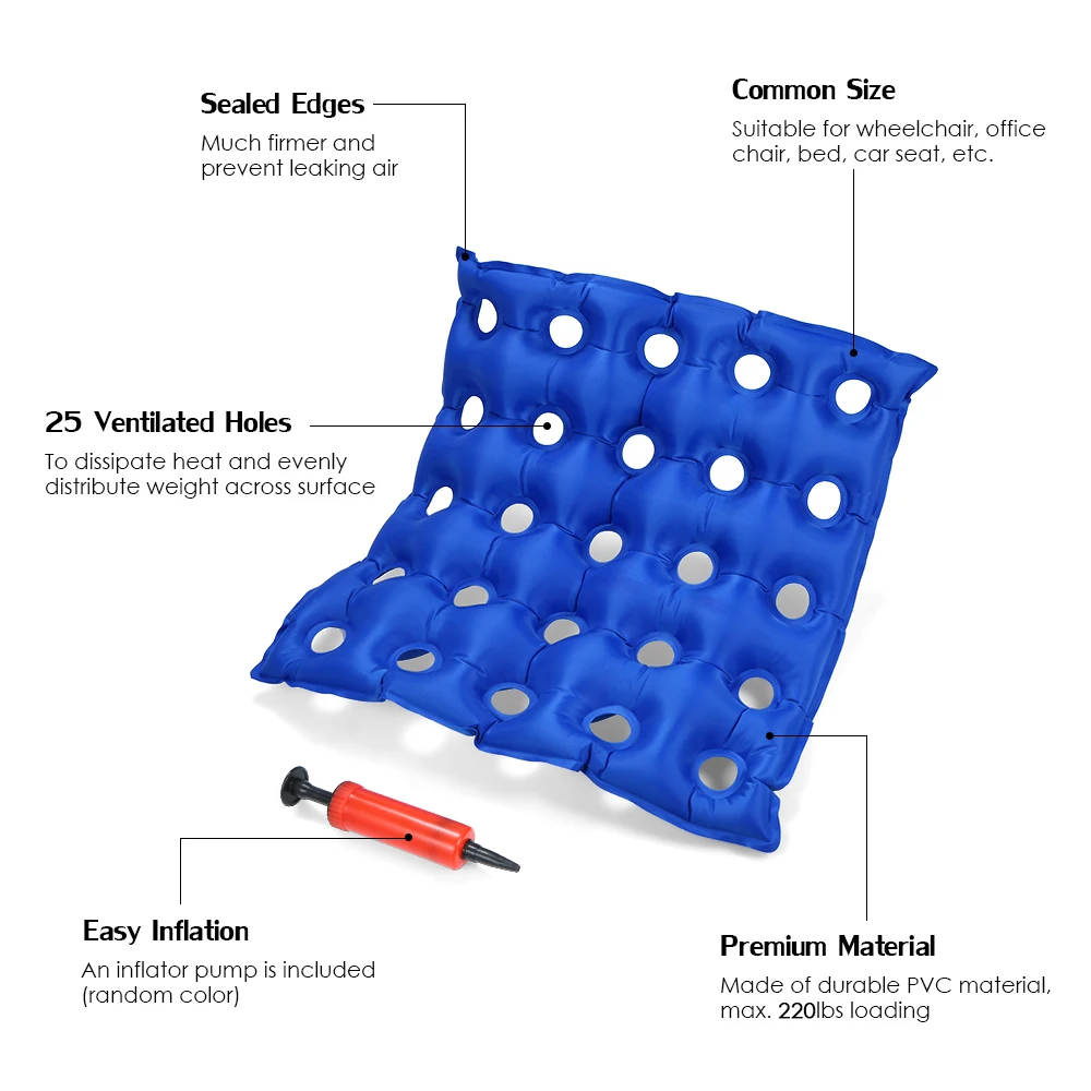 18*18 дюймов воздуха Надувная подушка-сиденье длительного сидения задняя подушка с