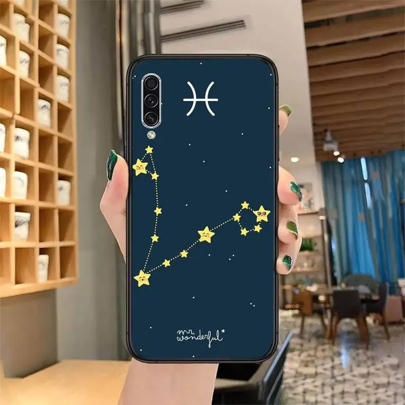 

12 constellations Pisces Phone Case For Samsung Galaxy A 3 6 7 8 10 21 01 11 31 91 10S 20S 30S 50S PLUS
