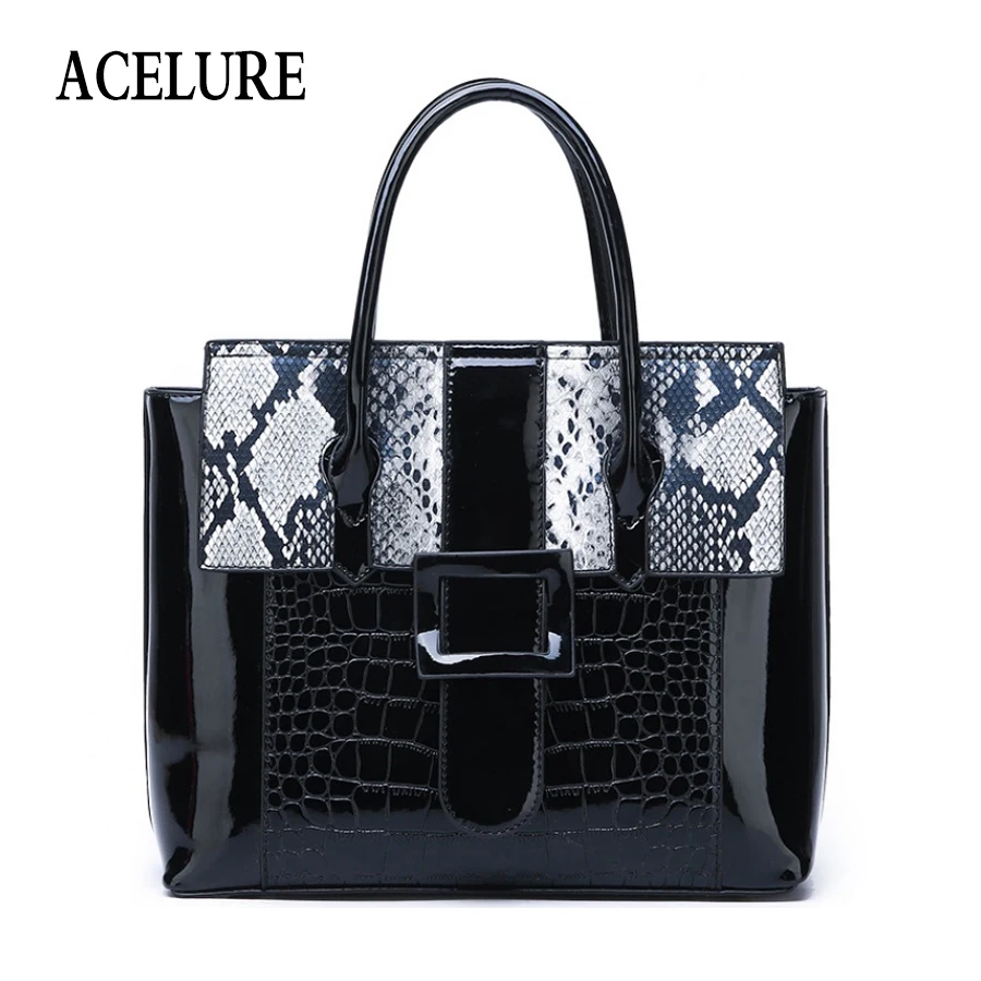 ACELURE Bolsa Mujer сумки для женщин роскошные сумки женские сумки дизайнерские Змеиный узор кожаная сумка через плечо