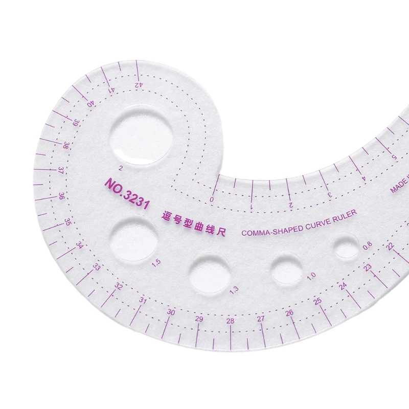

5pcs/set Tailor Comma Curve Ruler Scale Measure Sewing Dressmaking Yardstick Drawing Template Patchwork Tool