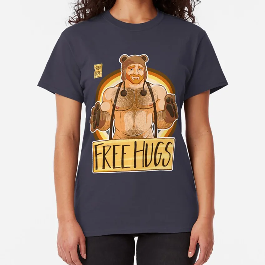 Футболка с надписью ADAM licks HUGS BEAR PRIDE GINGER EDITION bobobear bobobearart bobo bear week майка выдра на