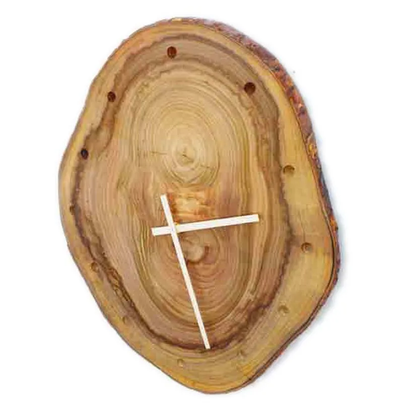 Large Wall Clock Wooden Retro Mute Solid Wood Mechanism Living Room Gift Idea Relojes Madera Pared Home Decor DD55WC | Дом и сад