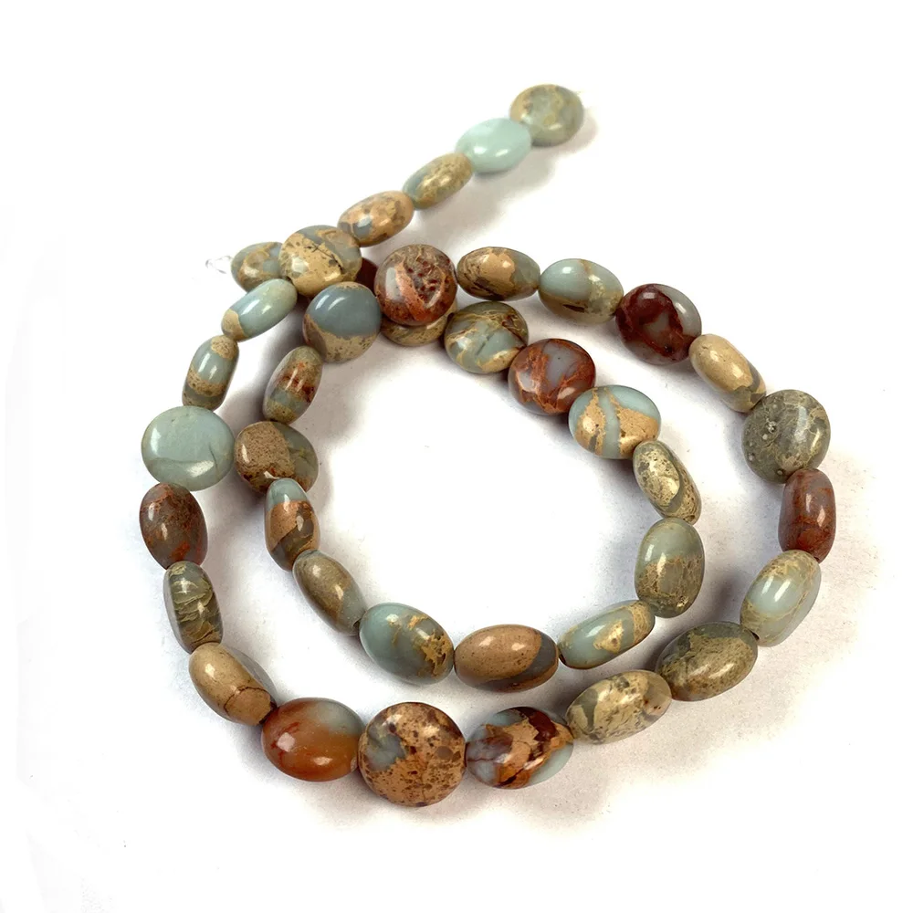 Natural Stone Beads Loose Spacer Oblate Shape Shoushan Beaded For jewelry making DIY necklace bracelet accessories | Украшения и