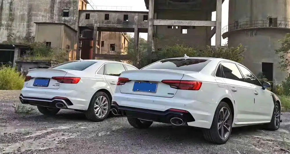 RS4 набор внешних комплектующих к автомобилю для Audi A4- переднего бампера и передней губы и переднего гриля/заднего бампера и заднего диффузора губ