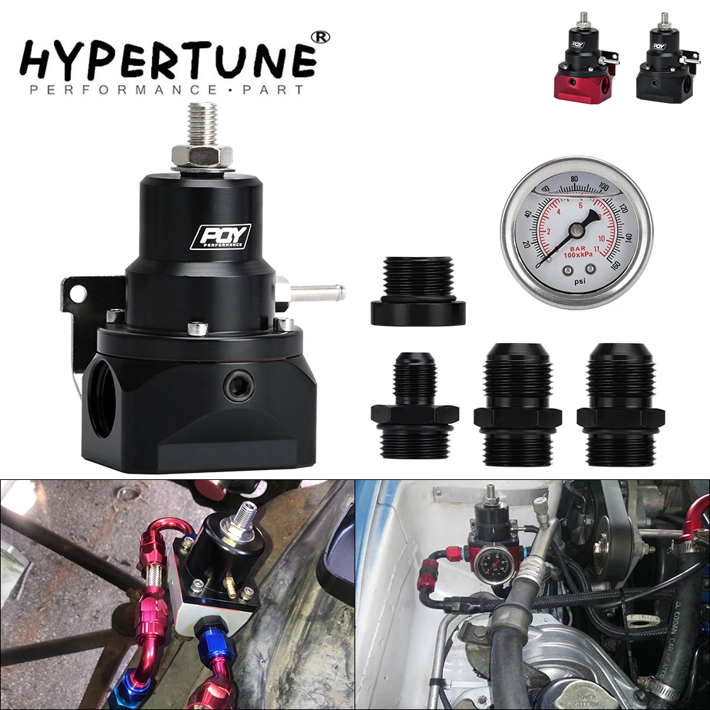 Регулятор давления топлива AN10 PQY EFI (Манометр 0 10/6 psi) 10AN 10/входные и обратные порты