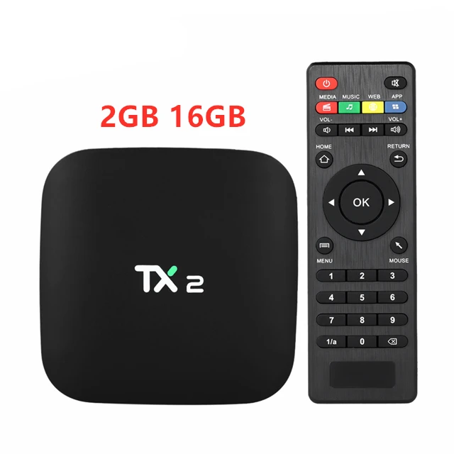 TX2 2GB 16GB Android 6,0 TX2 R2 ТВ приставка RK3229 Penta Core 2GB 16GB 4K 2,4G wifi TX2 R2 Smart Box HD2.0 BT2.1 медиаплеер TX2 R2 Установочная коробка - Цвет: TX2 2GB 16GB