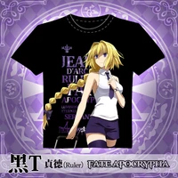 anime fgo fategrand order ruler jeanne darc summer oversized t shirt for men and women can wear animation peripherals cosplay