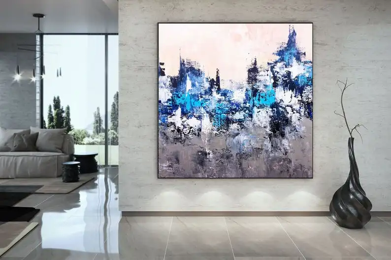 

Large Modern Wall Art oil Painting,Large Abstract big Painting on Canvas,painting colorful,modern oil canvas,bathroom wall art