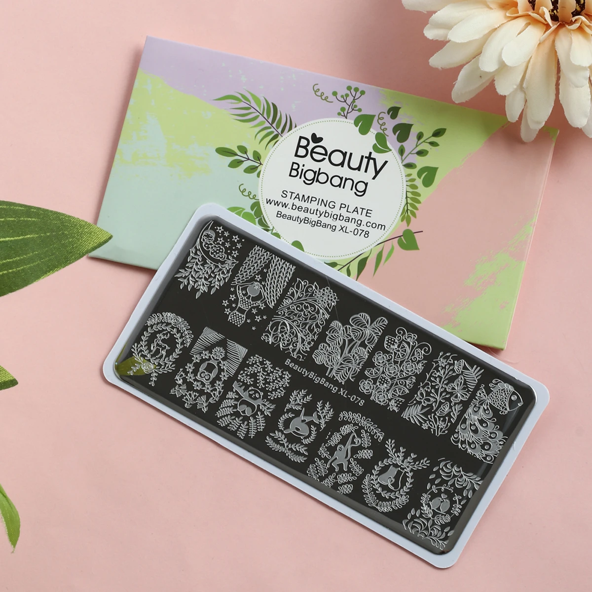 

NEW Designs DIY Rectangle Vine Leaf Animal Nail Art Stamp Nail Stamping Plates Nail Image Templates Manicure Nail Art Tools