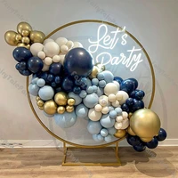 123pcs matte navy blue chrome gold natural sand balloon garland arch kit baby shower gender reveal wedding birthday party favors