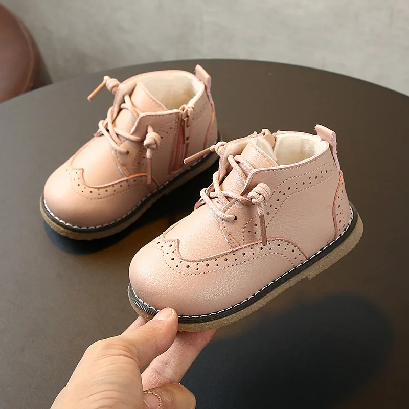 Зимние Детские хлопковые ботинки Martin для отдыха девочек Детская От 1 до 3 лет