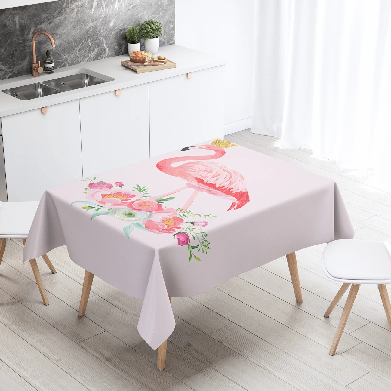 

Nordic Tablecloth for Flamingo Table Cloth Cover Decoration Waterproof Decor Dining Rectangular Anti-stain Kitchen Oilcloth