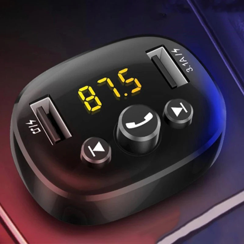 Автомобильное зарядное устройство с 2 USB портами и поддержкой Bluetooth 4 2|Зарядные