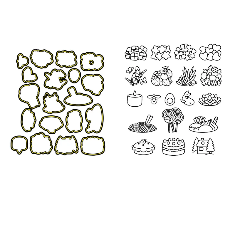 Четкий набор штампов и координационных для подарков клевера суккулентов