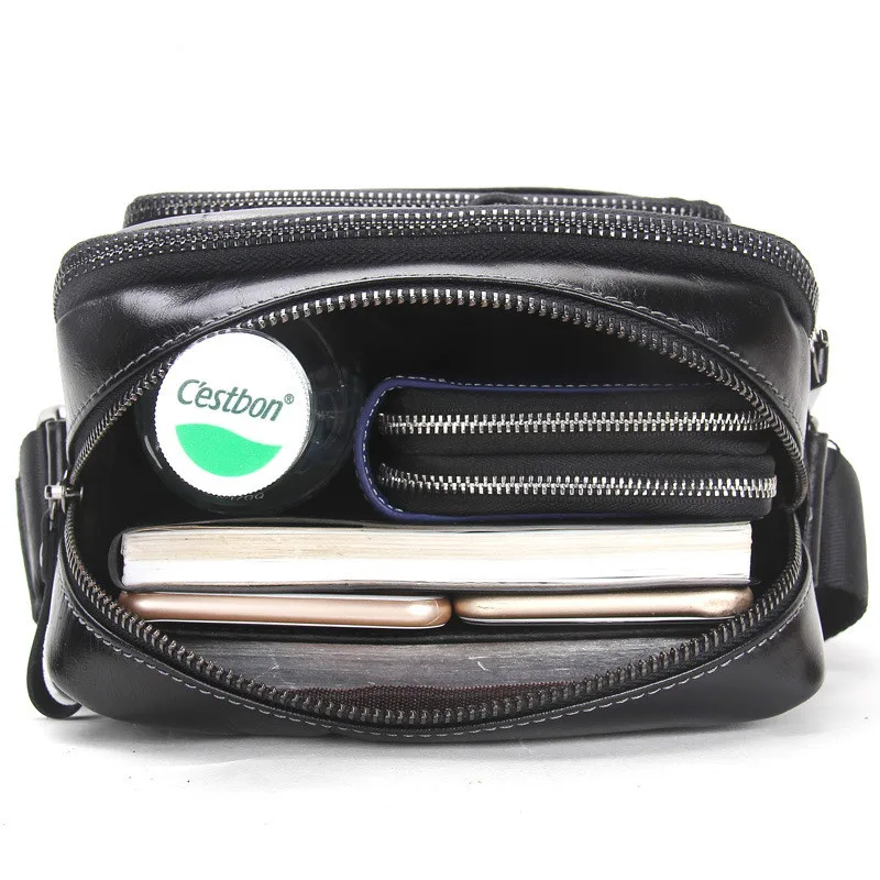 

Fashion Fashionable Leather Men's One Shoulder Messenger Bag Leather Multifunctional Men's Bag