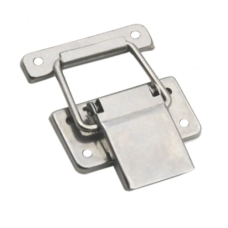 2pcs Stainless Steel Hardware Cabinet Case Spring Loaded Latch Catch Toggle Hasp Latch Hasp 