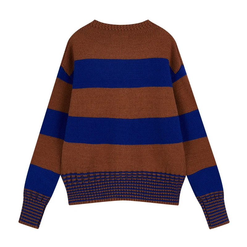 Женский кардиган вязаный корейский модный шерстяной свитер в полоску для женщин