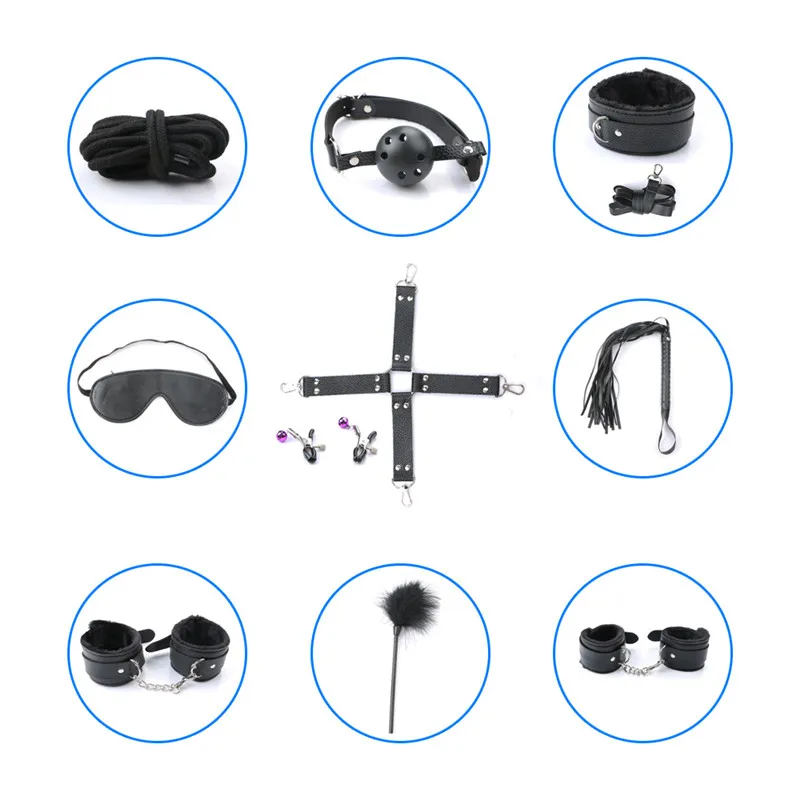 7 шт./компл. порно нейлон завязывания эротические игрушки для взрослых секс