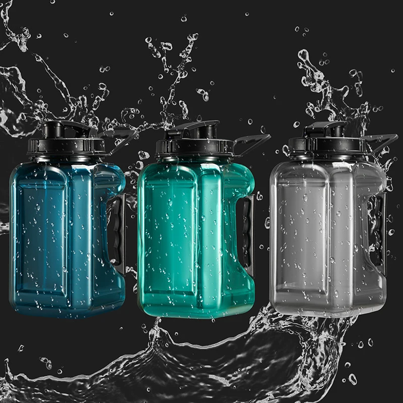 

2.4L Sports Kettle Large Capcity Water Bottle Drinking Cup Outdoor Fitness Training Jug with Handle BPA Free Healthy Straight