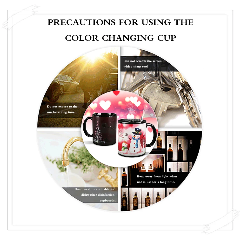 Специальная Рождественская кружка меняющая цвет Термочувствительная