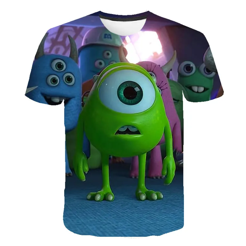 

Boys NEW 3D Print Monster T shirt Summer Funny Cartoon Tees boys Clothes For Teens Girl Party Tops 3D Chirdren's Clothing 4-14T