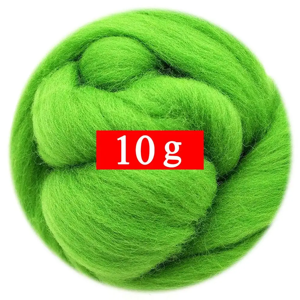 

10g Felting Wool (40 Colors) 19 Microns Super Soft Natural Wool Fiber for Needle Felting Kit 0.35 OZ Per Color (No. 33)