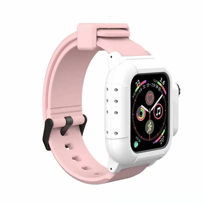 Водонепроницаемый чехол для Apple Watch band 4 iwatch band 42 мм силиконовый ремешок 44 мм 40 мм pulseira браслет умные часы аксессуары петля