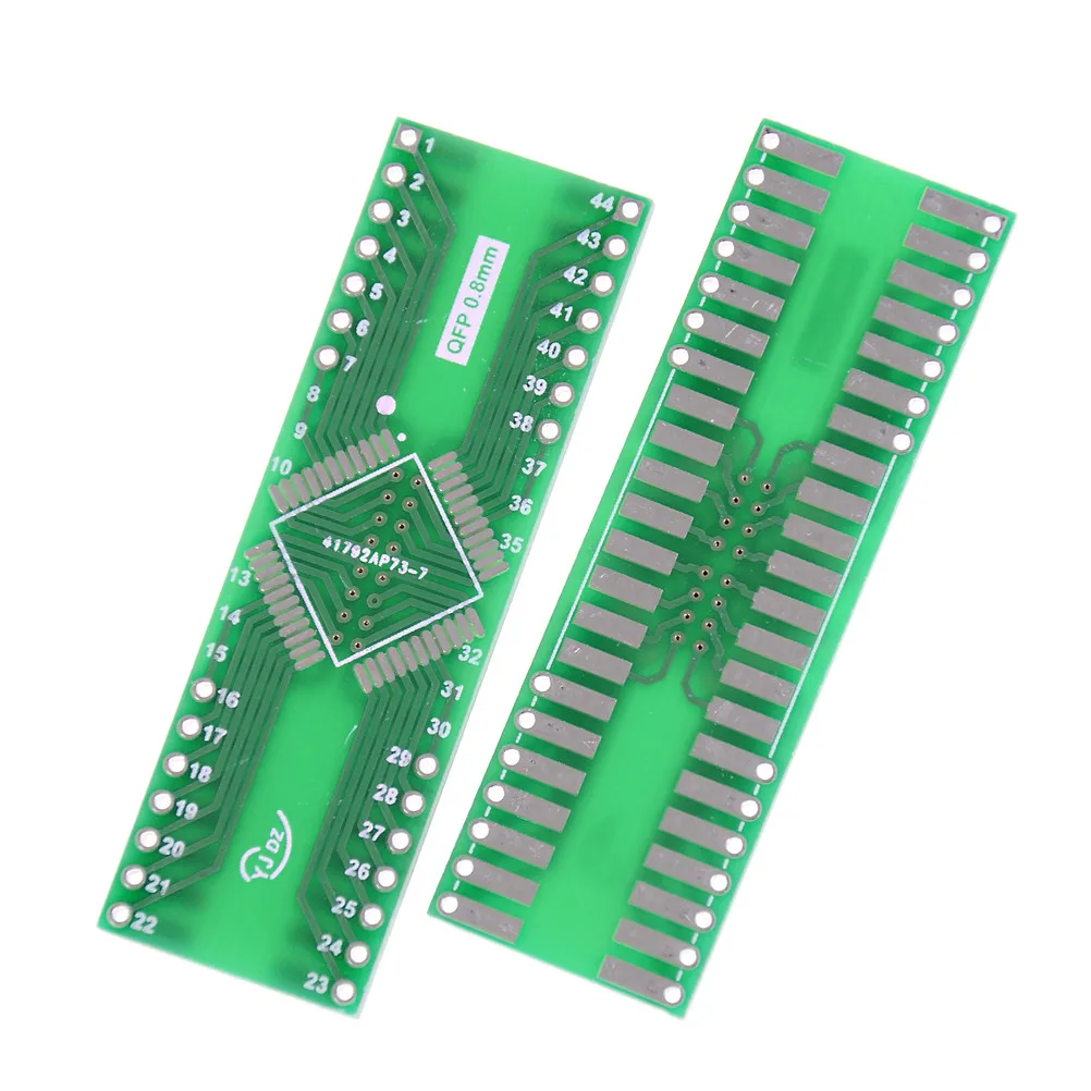 

55.88x17.78x1.6 mm 5 PCS QFP 44 Pin Pitch 0.8 mm to DIP 44 2.54 mm Adapter PCB Board Converter