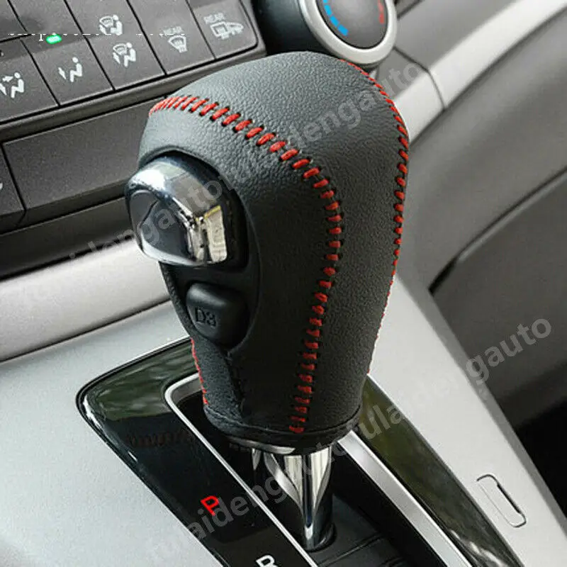 

For Honda CRV CR-V 2012-2014 Leather DIY Hand-stitched Car Gear Shift Knob Moulding Cover Trim Car Accessories