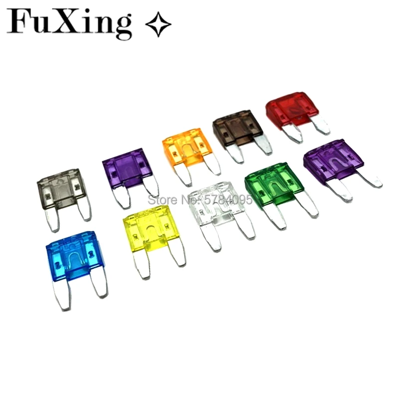 10 шт. смешанные мини-плавкие предохранители из цинкового сплава и пластика 3A 5A 10A