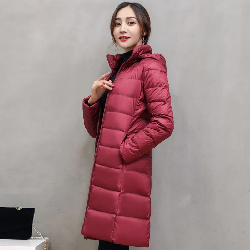 Модный теплый пуховик с капюшоном Женский Зимний Новый Повседневный большого