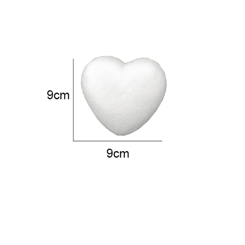 Heart 9x9cm День Святого Валентина украшения для вечеринки сделанные своими руками полистирол Плесень Медведь Кролик Собака пластик цветок Свадебные украшения принадлежности подарки ручной работы - Цвет: Heart 9x9cm