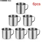 136 шт. Открытый Кемпинг Пеший Туризм Чай чашку Нержавеющаясталь Кофе чашка подарок для офиса и школы полезно