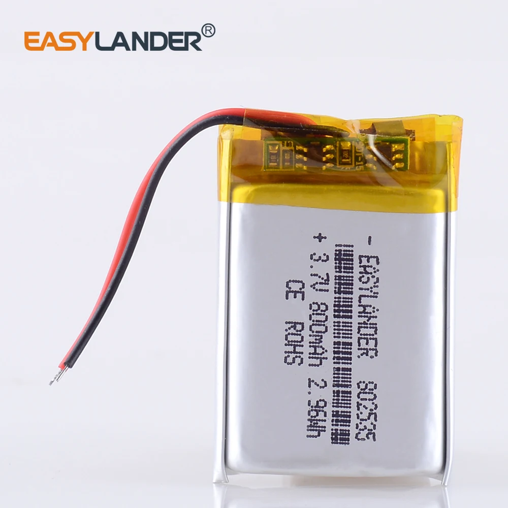 3 7 V 802535 800mAh 602535 600mah литий-ионный полимерный литиевый аккумулятор Bluetooth наушники