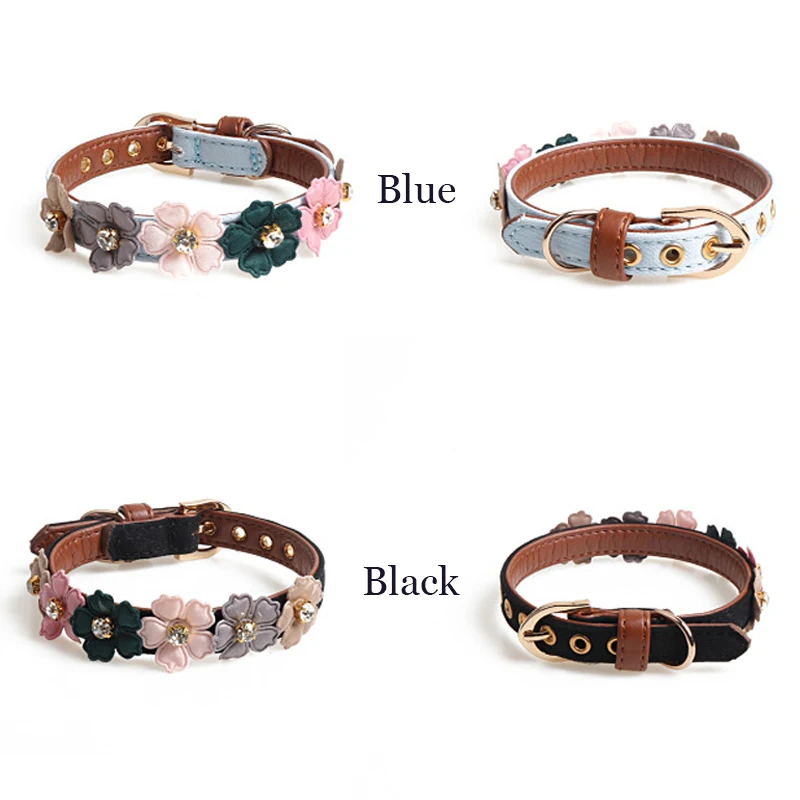 Ошейник для собаки регулируемый ошейник милой кошки из искусственной кожи