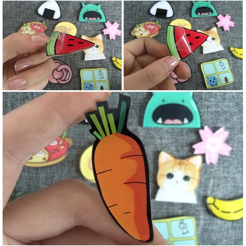 2Pcs Cartoon Cute Cactus Fridge Magnet Sticks Succulent Plant Magnets Household Kitchen Decor Accessories | Дом и сад