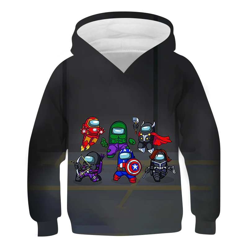 

Clothes For Teens Game Amongus Cartoon Print Blouse With Long Sleeves Fashion Sweatshirt 3D Hoodie 4 to 14 Years Old Boys/Girls
