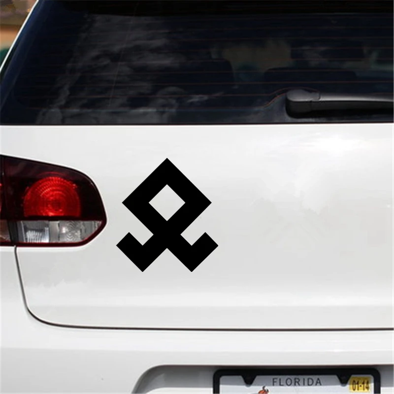 

Aliauto15*16.7cm Rune Odal funny car sticker vinyl decal silver/black for auto car stickers styling car decoration