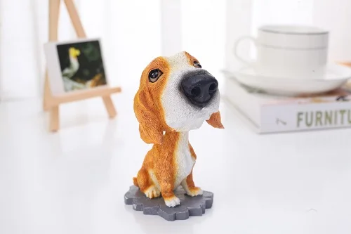 Dwarf dog Автомобильные украшения качающаяся голова орнамент с изображением собак Смола милый кивающий эмуляция собака украшение куклы подарок для салона автомобиля домашняя комната - Название цвета: Dwarf dog