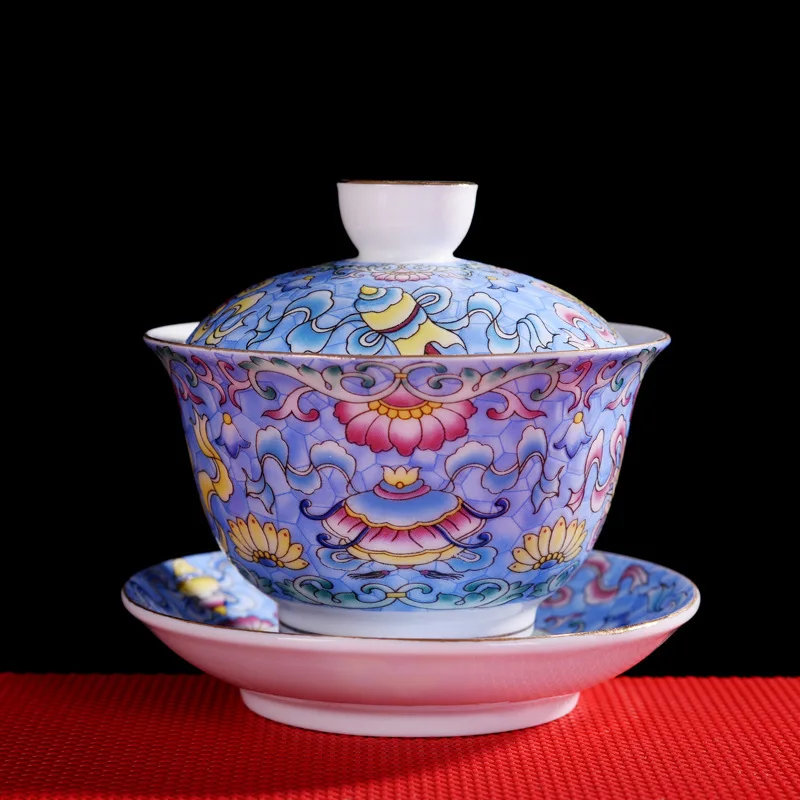 Новый год ретро 1 шт чайная супница цвет эмаль аксессуары керамическая чашка