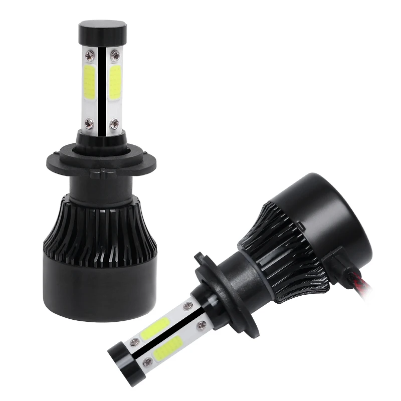 Car Headlight with 4-side LED Chips H4 H7 H1 H8 H9 H11 9005 HB3 9006 HB4 9004 9007 H13 5202 Car LED Head Light Lamp 12000LM Bulb