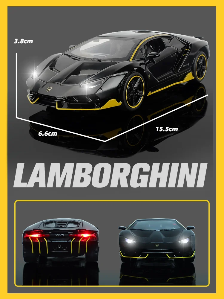 LP770 740 1:32 Lamborghinis Автомобильная модель спортивной машины литой под давлением звук супер гоночный подъёмный хвост горячий автомобиль колесо для детей Томас