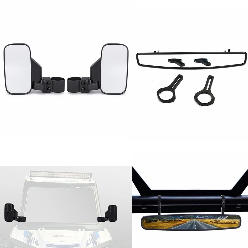 Зеркало заднего вида UTV с зажимом 2 дюйма для Can Am Commander Maverick 800 1000 POLARIS RZR XP 900 Ranger Yamaha