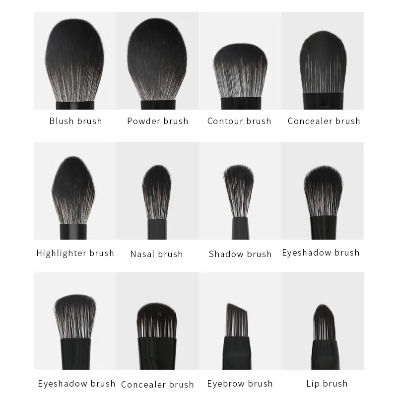 Новинка набор из 12 кистей для макияжа косметические инструменты с деревянной